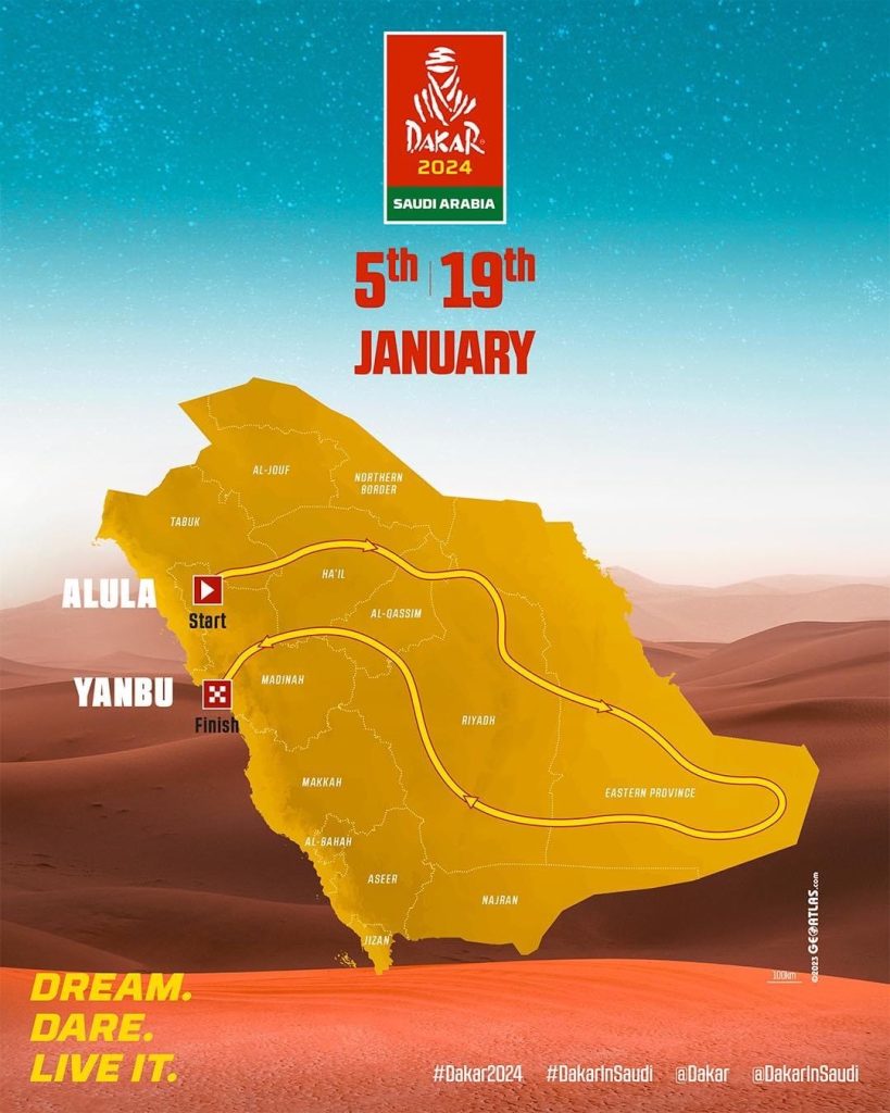 Route Dakar 2024 openbaar RallyTrucks